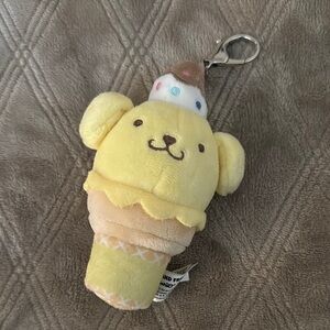 Sanrio Pompompurin Ice Cream Plush Keychain 💛🍦